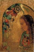 Odilon Redon Lady of the Flowers. oil painting artist